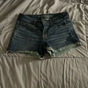 American Eagle Outfitters Blue Jean Shorts Distressed Cut-Off